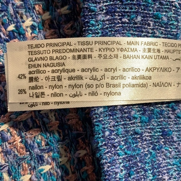 NWT. Zara Blue Metallic Thread Shorts Size S, L. - Picture 4 of 9